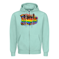 Seafoam Proud Mom leopard Zipper Hoodie - NancyCooperArtShop