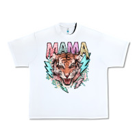 White mama tiger lightning bolt Urban Heavy Tee - NancyCooperArtShop