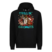 Black chillin with my gnomies Premium Hoodie - CowGirlArtShop