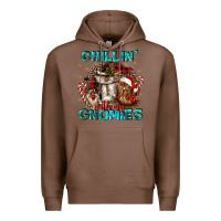 Chestnut chillin with my gnomies Premium Hoodie - CowGirlArtShop