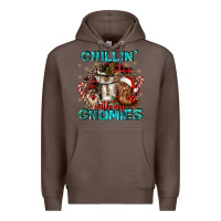 Coffee chillin with my gnomies Premium Hoodie - CowGirlArtShop