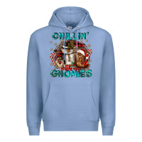 Colony Blue chillin with my gnomies Premium Hoodie - CowGirlArtShop