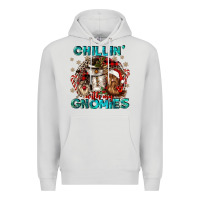 Dove Grey chillin with my gnomies Premium Hoodie - CowGirlArtShop