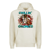 Oatmeal Heather chillin with my gnomies Premium Hoodie - CowGirlArtShop