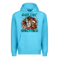 Ocean Blue chillin with my gnomies Premium Hoodie - CowGirlArtShop