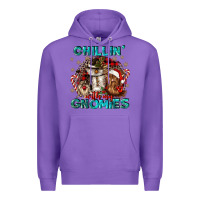 Purple chillin with my gnomies Premium Hoodie - CowGirlArtShop