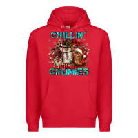 Red chillin with my gnomies Premium Hoodie - CowGirlArtShop