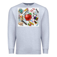 Heather Grey school elements tumbler Premium Sweatshirt - CowGirlArtShop