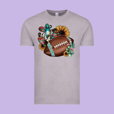 Football Cactus Sunflower Vintage Tee Designed By Jahusdesignshop