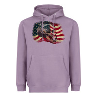 Lavender skull with american flag 4th of july Heavyweight Hoodie - CowGirlArtShop