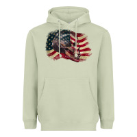 Matcha skull with american flag 4th of july Heavyweight Hoodie - CowGirlArtShop