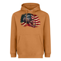 Meerkat skull with american flag 4th of july Heavyweight Hoodie - CowGirlArtShop