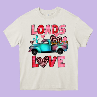 Loads Of Love Truck Heavy Core Tee Designed By Jahusdesignshop