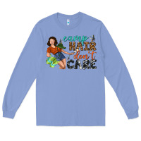 Colony Blue Camp Hair Don't Care Long Sleeve Tee - BundleAndBundleShop