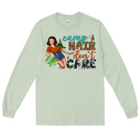 Matcha Camp Hair Don't Care Long Sleeve Tee - BundleAndBundleShop