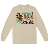 Mushroom Camp Hair Don't Care Long Sleeve Tee - BundleAndBundleShop