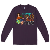 Plum Camp Hair Don't Care Long Sleeve Tee - BundleAndBundleShop