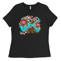 Black race sunflower patches Ladies Tee - AdoDesignShop