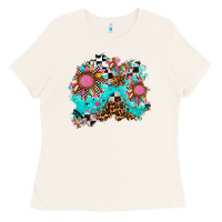 Bone race sunflower patches Ladies Tee - AdoDesignShop