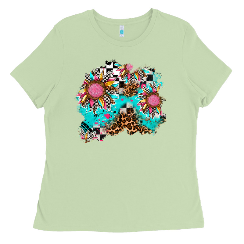 Race Sunflower Patches Ladies Tee by AdoDesignShop | Teevron