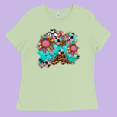 Race Sunflower Patches Ladies Tee Designed By Adodesignshop
