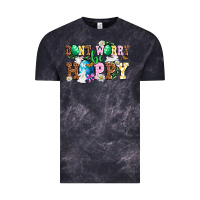 Cloud Black Don't worry be hoppy Vintage Tee - NancyCooperArtShop