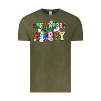 Vintage Olive Don't worry be hoppy Vintage Tee - NancyCooperArtShop