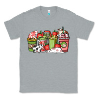 Heather Grey cow and strawberry coffee cups Classic Tee - NancyCooperArtShop