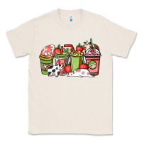 Natural cow and strawberry coffee cups Classic Tee - NancyCooperArtShop
