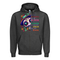 Charcoal Heather You are braver than you think sugar skull Zipper Hoodie - NancyCooperArtShop