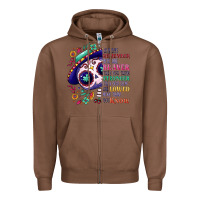 Chestnut You are braver than you think sugar skull Zipper Hoodie - NancyCooperArtShop