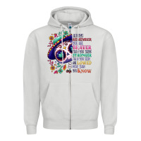 Dove Grey You are braver than you think sugar skull Zipper Hoodie - NancyCooperArtShop