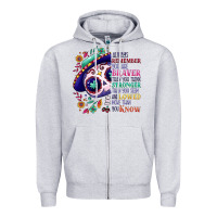 Heather Grey You are braver than you think sugar skull Zipper Hoodie - NancyCooperArtShop