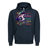 Navy You are braver than you think sugar skull Zipper Hoodie - NancyCooperArtShop