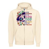 Sandshell You are braver than you think sugar skull Zipper Hoodie - NancyCooperArtShop