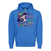 True Royal You are braver than you think sugar skull Zipper Hoodie - NancyCooperArtShop