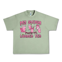 Oil Green my sleigh runs on loaded tea Urban Heavy Tee - MaliasSmallBusiness