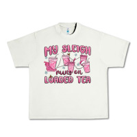 Pistachio my sleigh runs on loaded tea Urban Heavy Tee - MaliasSmallBusiness