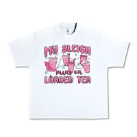 White my sleigh runs on loaded tea Urban Heavy Tee - MaliasSmallBusiness