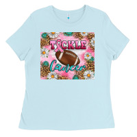 Baby Blue Breast cancer  tackle cancer tumbler Ladies Tee - Artiststas