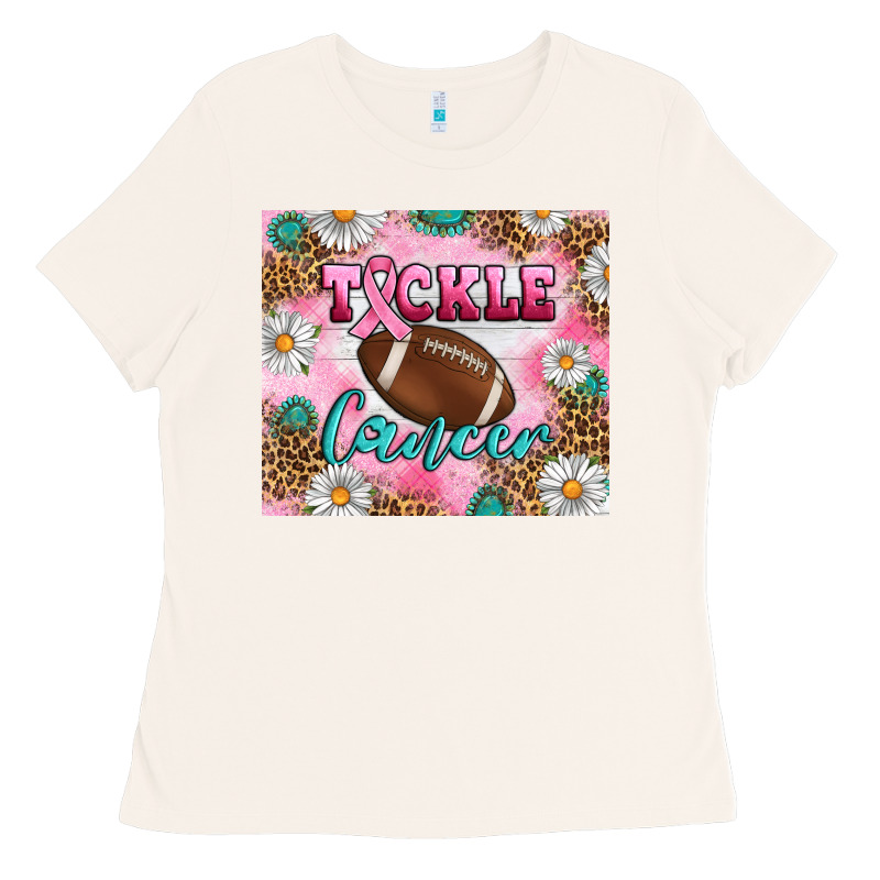 Breast Cancer  Tackle Cancer Tumbler Ladies Tee by Artiststas | Teevron