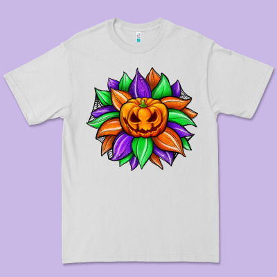 Sunflower Halloween Premium Tee Designed By Jahusdesignshop