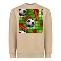 Mushroom soccer shoes goal seamless pattern Heavyweight Sweatshirt - BundleAndBundleShop