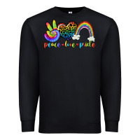 Black Peace love pride Premium Sweatshirt - CowGirlArtShop