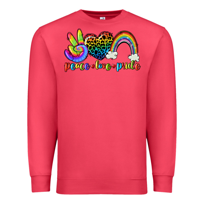 Peace Love Pride Premium Sweatshirt by CowGirlArtShop | Teevron