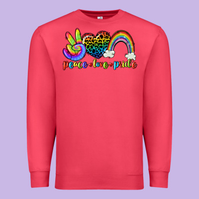 Peace Love Pride Premium Sweatshirt Designed By Cowgirlartshop