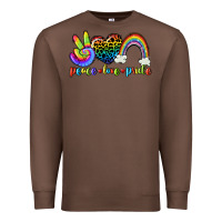Chestnut Peace love pride Premium Sweatshirt - CowGirlArtShop