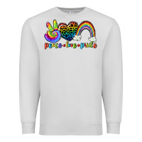 Dove Grey Peace love pride Premium Sweatshirt - CowGirlArtShop