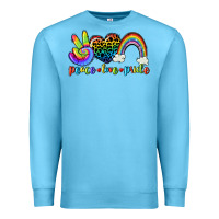 Ocean Blue Peace love pride Premium Sweatshirt - CowGirlArtShop