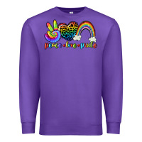 Purple Peace love pride Premium Sweatshirt - CowGirlArtShop